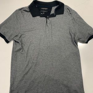 Banana Republic Grey and Black Luxury Polo